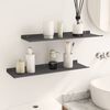 vidaXL Floating Shelf Wall-mounted 2 pcs Black 60 x 18 x 2.5 cm Steel
