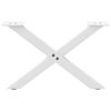 vidaXL Coffee Table Legs X-Shaped 2 pcs White 60x(30-31) cm Steel