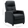 vidaXL Recliner Chair Dark Grey Fabric