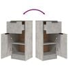 vidaXL Sideboards 2 pcs Concrete Grey 30x30x70 cm Engineered Wood