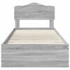 vidaXL Bed Frame with Drawer Grey Sonoma 100 x 200 cm Engineered Wood