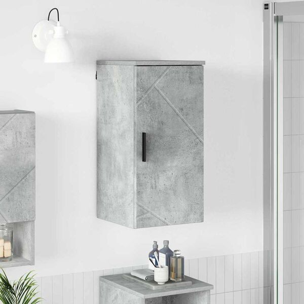 vidaXL Bathroom Cabinet Wall-mounted Concrete Grey 30 x 31.5 x 61 cm