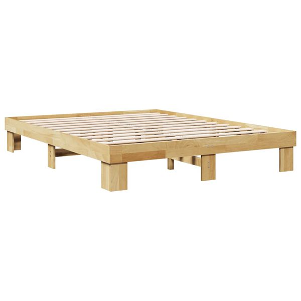 vidaXL Bed Frame without Mattress 140x190 cm Solid Wood Oak