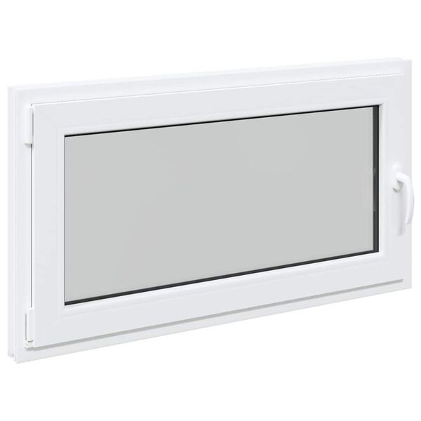 vidaXL Basement Window "RISOR" 110x70 cm Tilt&Turn DIN Left White