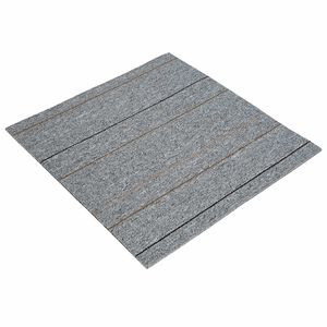 vidaXL Carpet Tile Light Grey with Stripes 50 x 50 cm 36 pcs