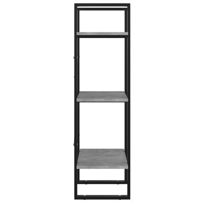 vidaXL 3-Tier Book Cabinet Concrete Grey 40x30x105 cm Engineered Wood