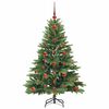 vidaXL Artificial Christmas Tree with 150 LEDs Green 120 cm PE and PVC