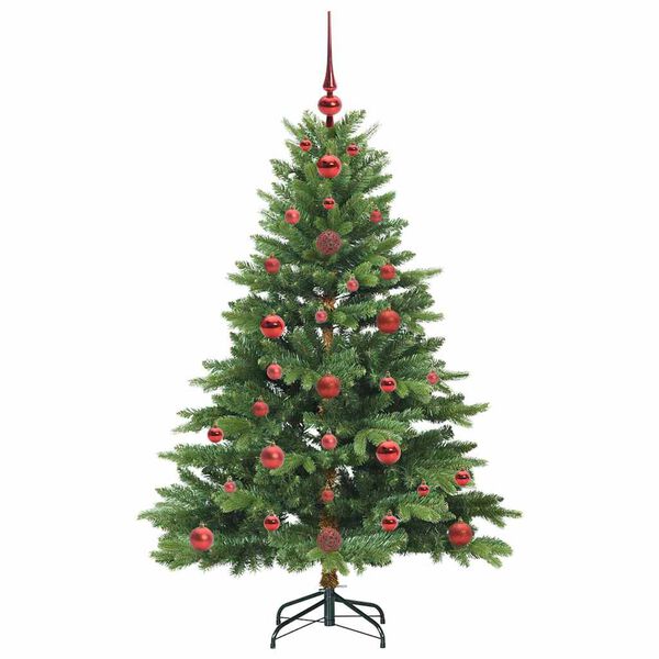 vidaXL Artificial Christmas Tree with 150 LEDs Green 120 cm PE and PVC