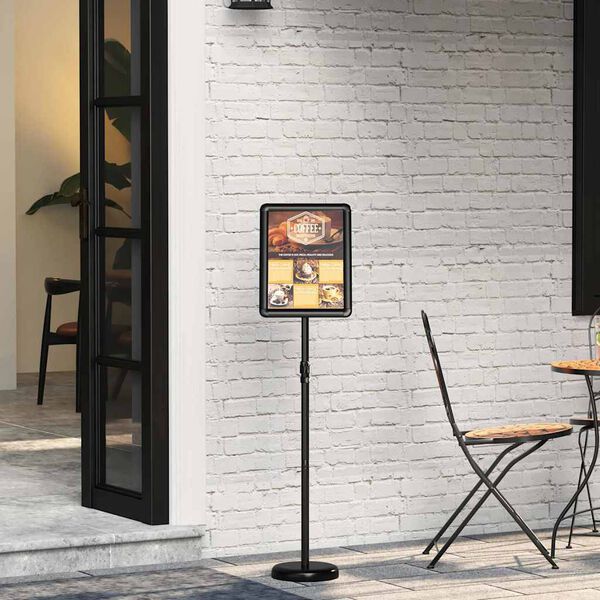 vidaXL Trade Show Displays Black 30 x 25 x 128 cm Aluminum