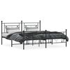 vidaXL Metal Bed Frame without Mattress with Footboard Black 183x213cm