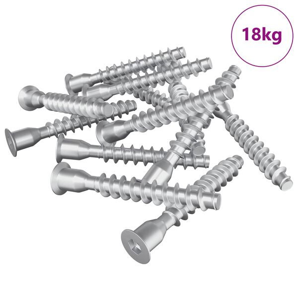vidaXL Confirmat Screws 2500 pcs Silver Metal
