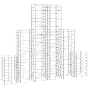 vidaXL 6 Piece Gabion Set Galvanised Wire