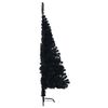vidaXL Artificial Pre-lit Christmas Tree Black 150 cm PVC