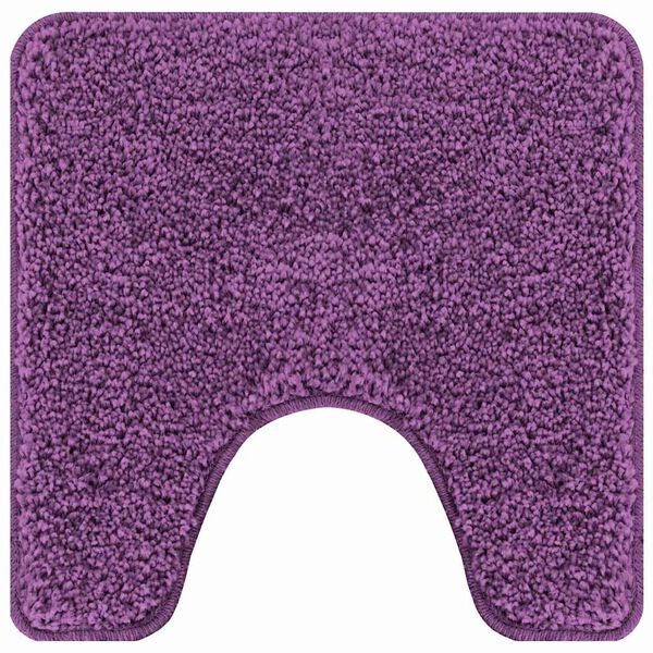 vidaXL Anti-slip Bath Mat with Toilet Cut Purple 50 x 50 cm PP