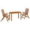 vidaXL Garden Dining Set Natural Solid Acacia Wood