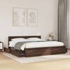 vidaXL Bed Frame with Headboard without Mattress Brown Oak 180x200 cm Super King