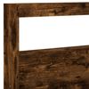 vidaXL Headboard Cabinet with LED Smoked Oak 220x17x102 cm