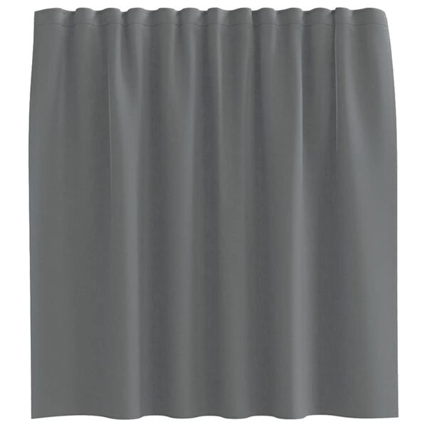 vidaXL Voile Curtains with Rod Pockets 2 pcs Dark Grey