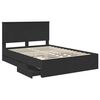 vidaXL Bed Frame with Drawer Black 140 x 190 cm Engineer Wood