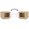 vidaXL Coffee Table White and Sonoma Oak 51x50x45 cm Engineered Wood