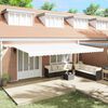vidaXL Retractable Awning Manual White 600 x 300 cm Fabric and Steel