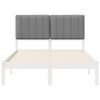 vidaXL Bed Frame with Upholstered Headboard Light Grey 120 x 190 cm