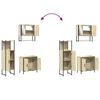 vidaXL 3 Piece Bathroom Furniture Set Sonoma Oak Engineered Wood