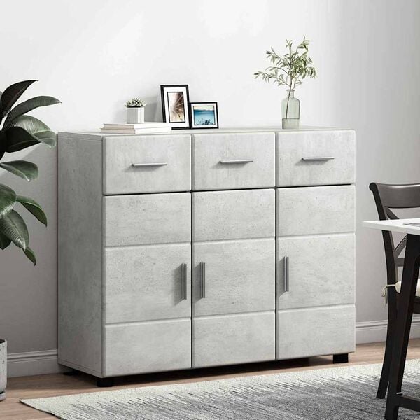 vidaXL Sideboard Concrete Grey 88.5 x 30.5 x 73 cm Engineered Wood
