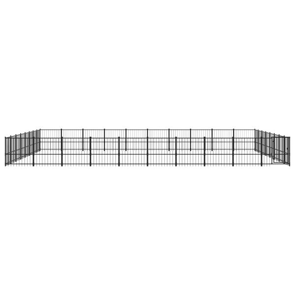 vidaXL Outdoor Dog Kennel Steel 75.27 m&sup2;