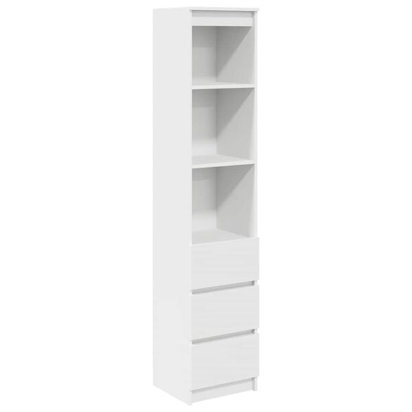 vidaXL Highboard White 37.5x35x180 cm Engineered Wood