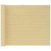 vidaXL Balcony Screen Beige 75x300 cm HDPE