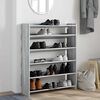vidaXL Shoe Rack Grey Sonoma 80x25x100 cm Engineered Wood