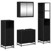 vidaXL Bathroom Furniture Set 4 pcs Black Oak Engineered Wood