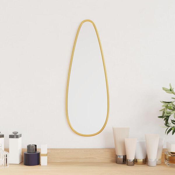 vidaXL Wall Mirror Gold 40x15 cm