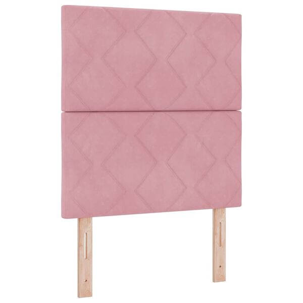 vidaXL Headboard Height Adjustable with Headboard Pink 80 cm Velvet