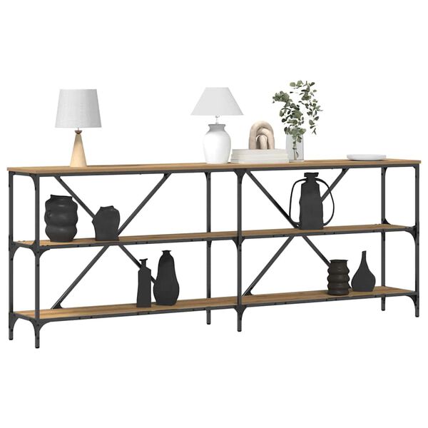 vidaXL Console Table Artisian Oak 200 x 30 x 75 cm Engineered Wood