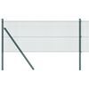 vidaXL Welded Wire Fence Ground Fix 100 x 0.5 m PVC-Coated Steel Green