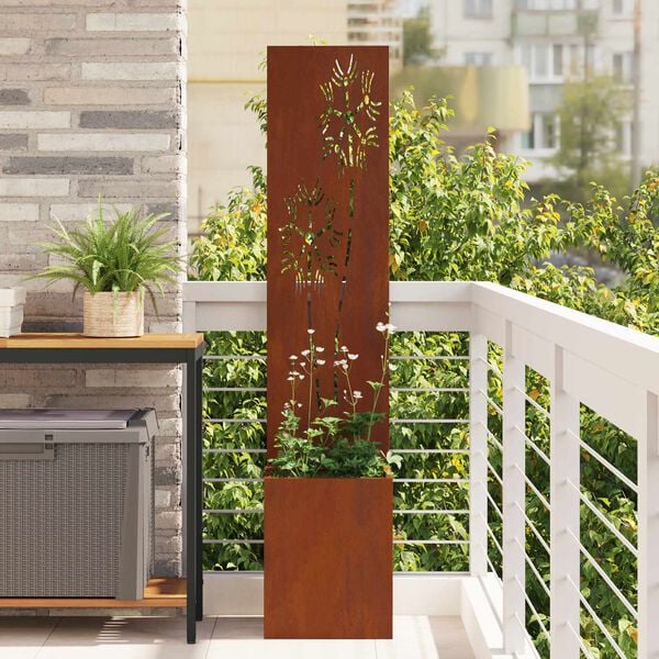 vidaXL Garden Privacy Screen Rusty 32 x 32 x 150 cm Weathering steel