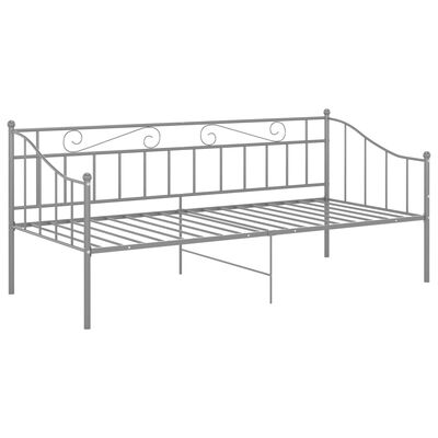 Vidaxl Sofa Bed Frame Grey Metal 90x200, Greenforest Metal Bed Frame Instructions Pdf