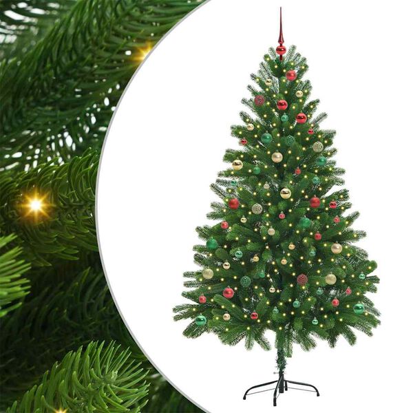 vidaXL Christmas Tree with 300 LEDs with Stand Green 210 cm PE