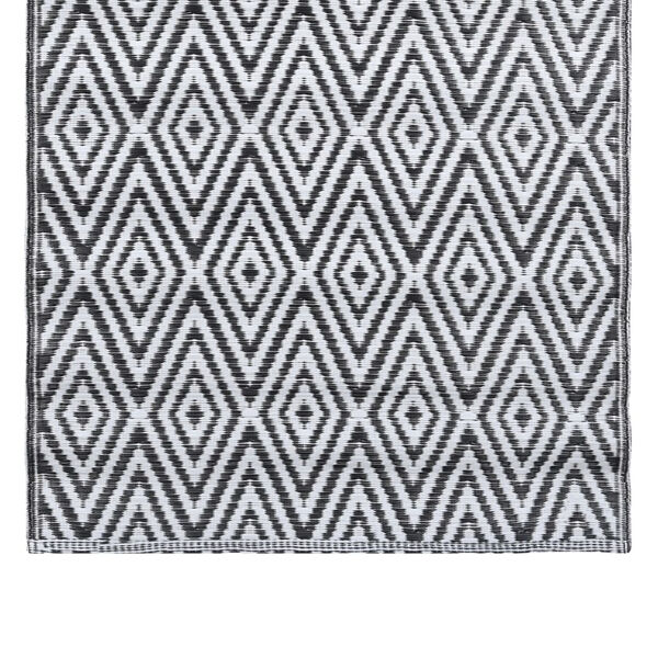 vidaXL Outdoor Carpet ARAKIL White and Black 80x150 cm PP