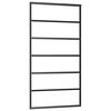 vidaXL Sliding Door ESG Glass and Aluminium 102x205 cm Black