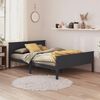 vidaXL Bed Frame without Mattress Grey Solid Wood Pine 160x200 cm