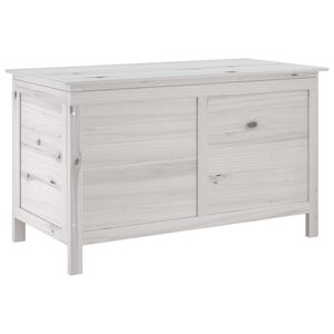 vidaXL Garden Storage Box White 99x49,5x58,5 cm Solid Wood Fir