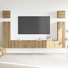vidaXL 6 Piece TV Cabinet Set Wall-mounted Artisan Oak Engineered Wood