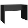 vidaXL Dressing Table Set with LED Black Engineered Wood