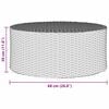 vidaXL Outdoor Coffee Tables Grey &Oslash; 68 x 30 cm Rattan