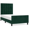 vidaXL Bed Frame without Mattress Dark Green 80x200 cm Velvet