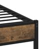 vidaXL Metal Bed Frame without Mattress Smoked Oak 90x190 cm Single