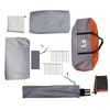 vidaXL Camping Tent Tunnel 5-Person Grey and Orange Waterproof